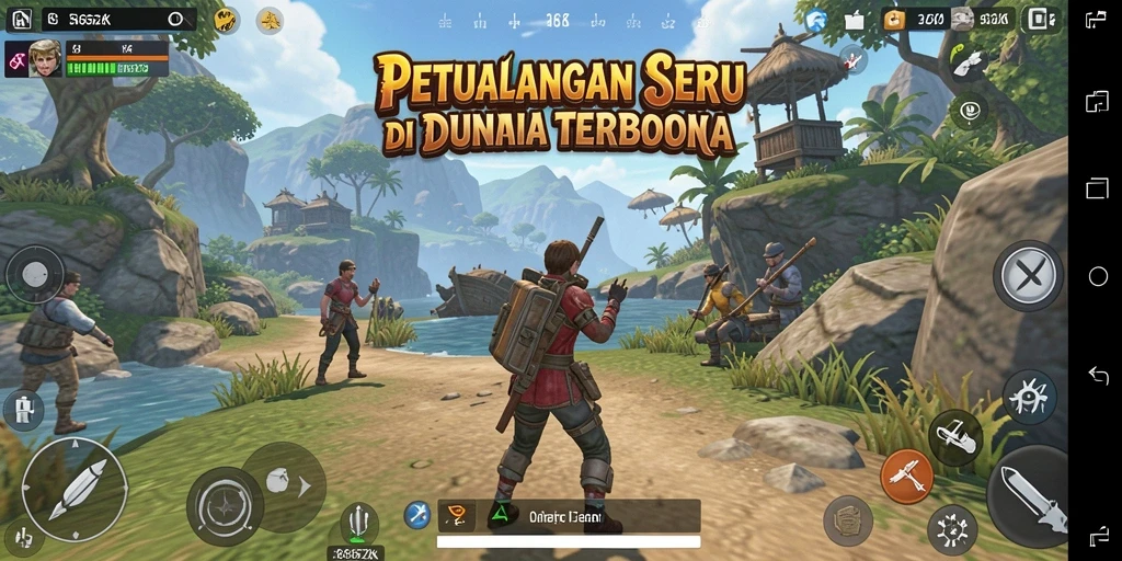 Tampilan gameplay 365ZK yang menakjubkan dengan dunia terbuka.