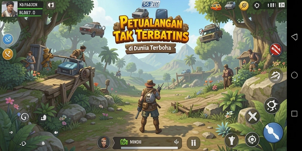 Tampilan gameplay 567TV yang menakjubkan dalam dunia terbuka.