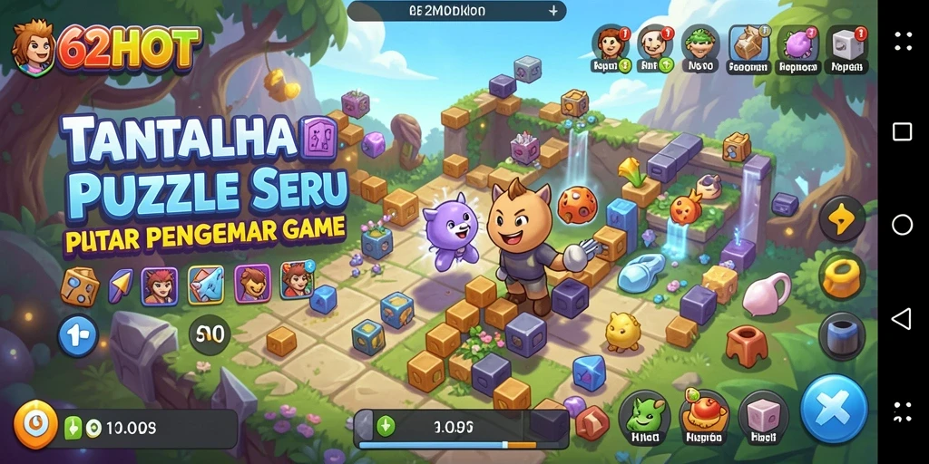 Tampilan gameplay menarik dan penuh warna dari 62HOT.