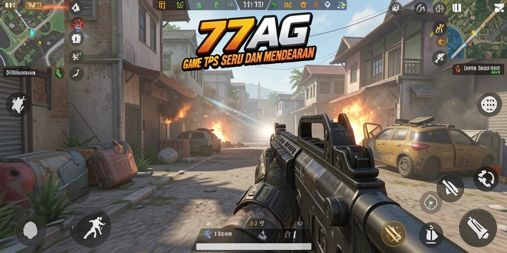Gameplay menarik dan seru dari 77AG yang menampilkan aksi tempur.