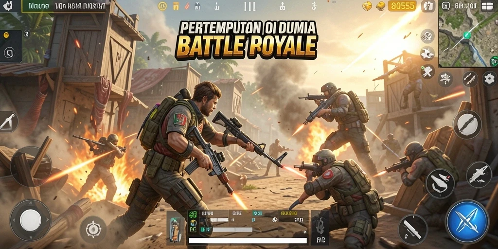 Tampilan gameplay seru dan menegangkan di dalam 8055.