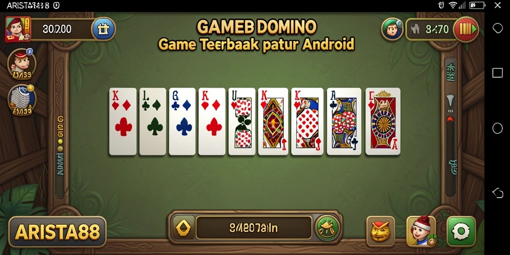 Menampilkan gameplay seru ARISTA88 dalam permainan Domino.