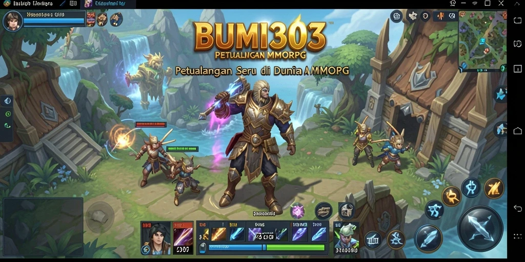 Tangkapan layar BUMI303 menampilkan aksi seru dalam petualangan MMORPG.