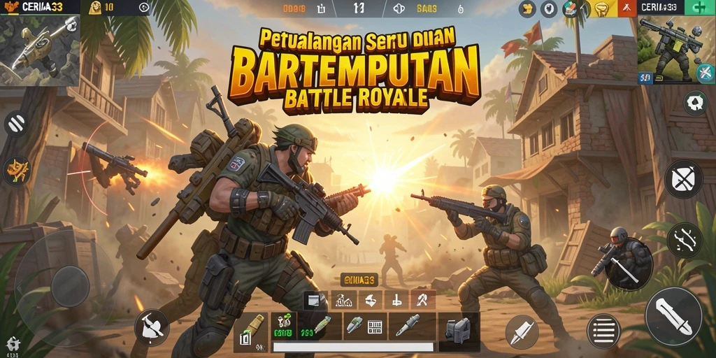 Screenshot gameplay CERIA33 menampilkan pertarungan seru antar pemain.