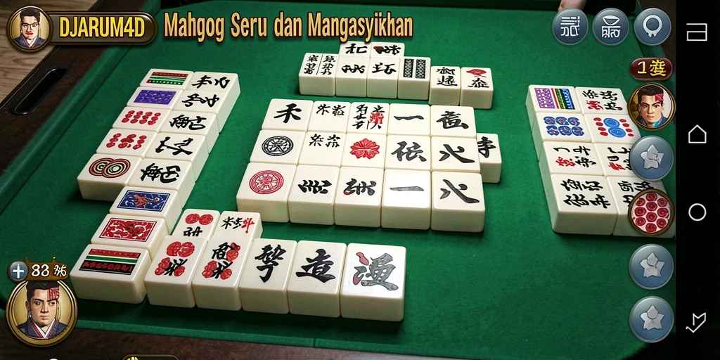 Tampilan gameplay seru dari DJARUM4D, permainan Mahjong yang menarik.