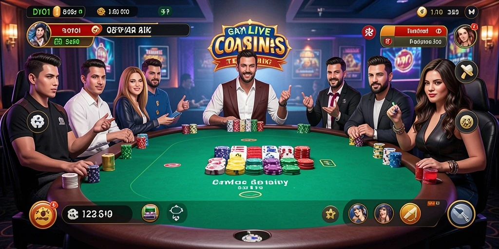 Tampilan menarik dari gameplay Live Casino DY01 yang seru.