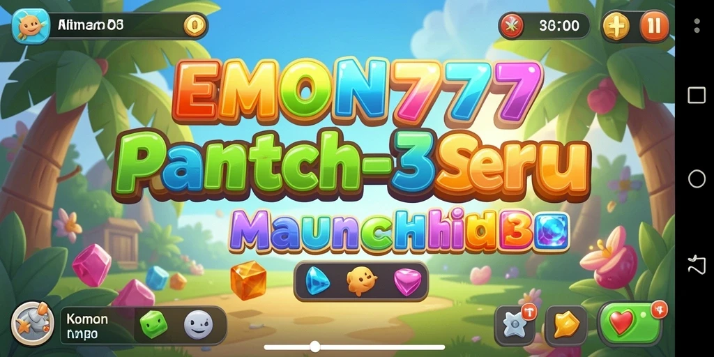 Tampilan gameplay seru dalam EMON777 dengan kombinasi warna yang menawan.