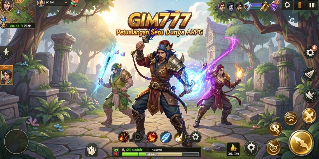 Tampilan gameplay GIM777 saat petualangan ARPG menanti.