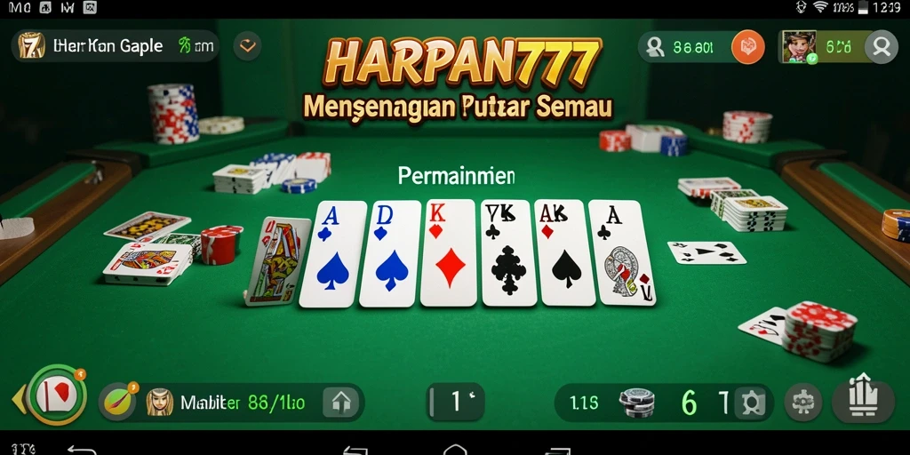 Tampilan gameplay seru dan interaktif dalam HARAPAN777.