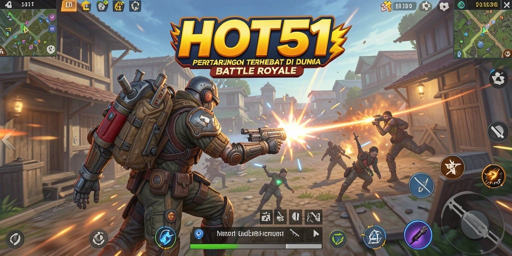 Gameplay seru di arena Battle Royale yang menguji strategi dan keterampilan.