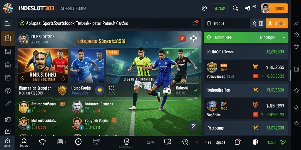 Screenshot utama INDESLOT303 menunjukkan tampilan antarmuka yang menarik dan informatif.