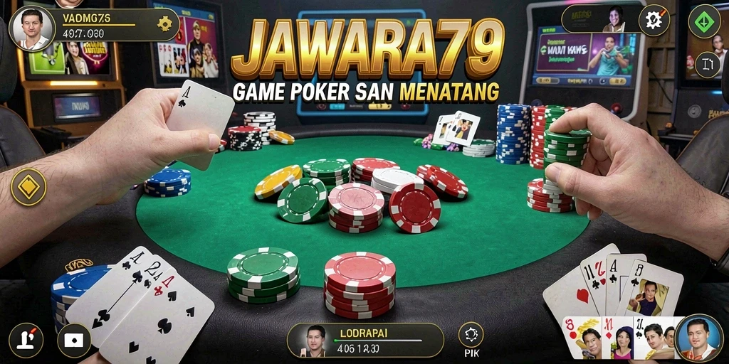 Screenshot gameplay JAWARA79 menampilkan suasana seru Poker.