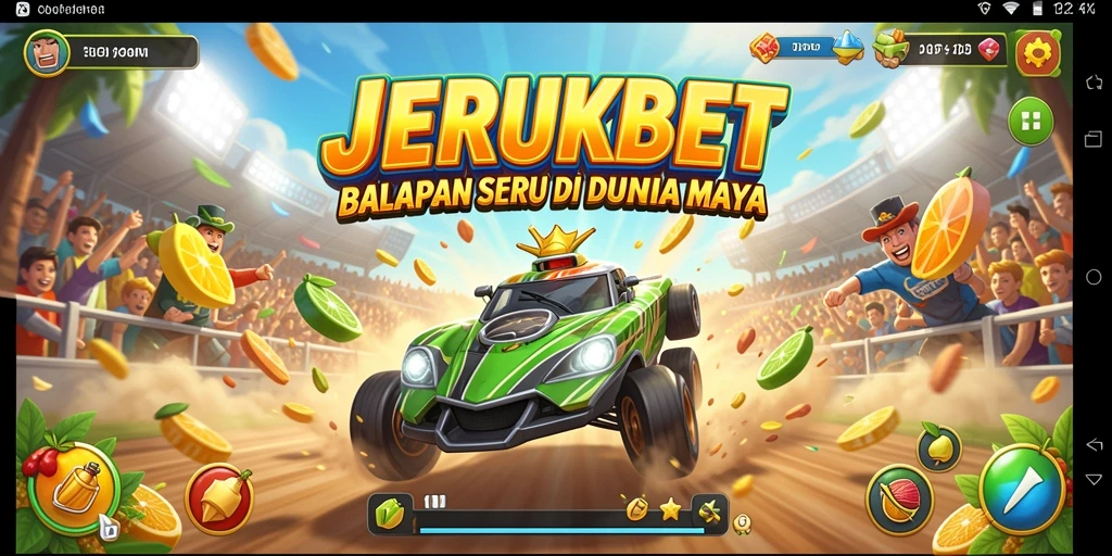 Tampilan gameplay Racing di JERUKBET yang mendebarkan.