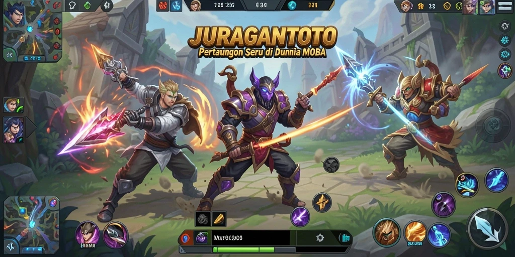 Tampilan gameplay seru di arena pertandingan JURAGANTOTO.