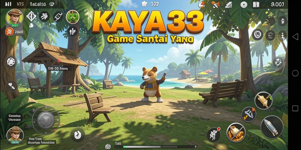 Tampilan gameplay KAYA33 yang ceria dan menghibur.