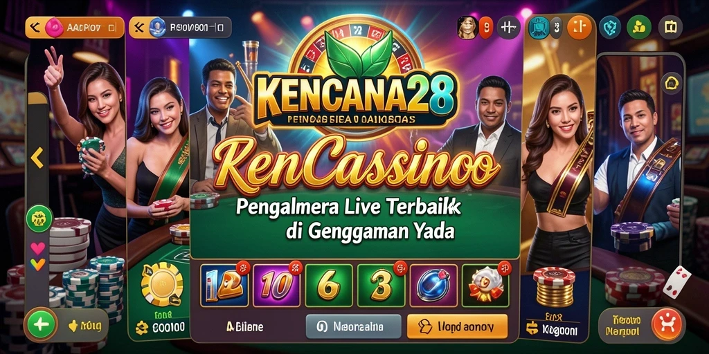 Tampilan gameplay Live Casino yang menarik dan interaktif di KENCANA28.