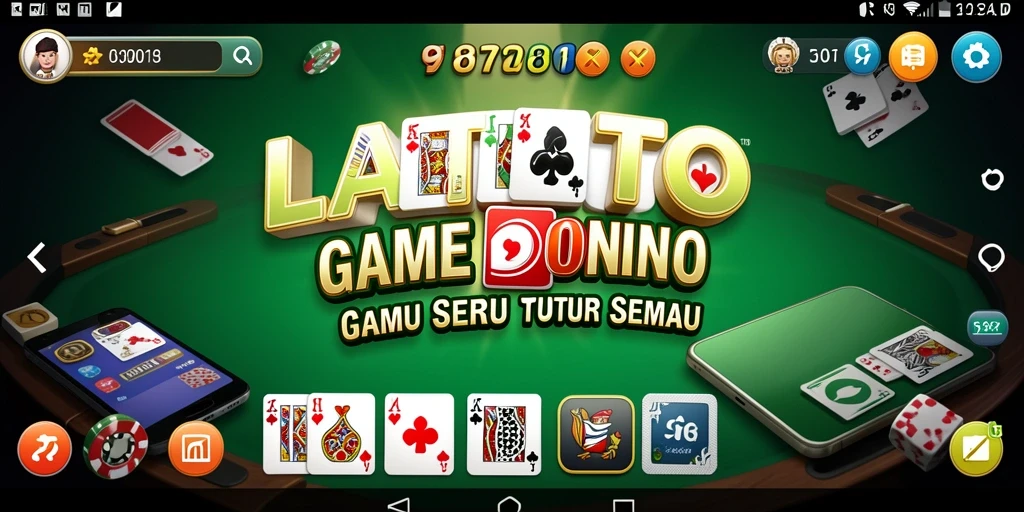 Screenshot utama LATOTO menampilkan gameplay seru Domino.