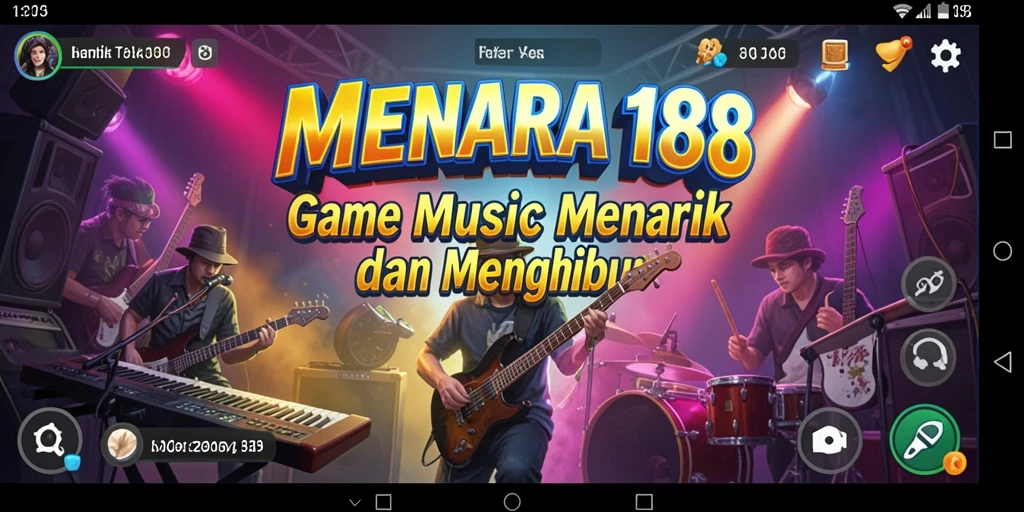 Tampilan gameplay seru dari MENARA188 dengan berbagai lagu menarik