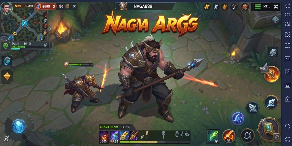 Screenshot utama NAGA889 menampilkan aksi seru dalam gameplay ARPG.