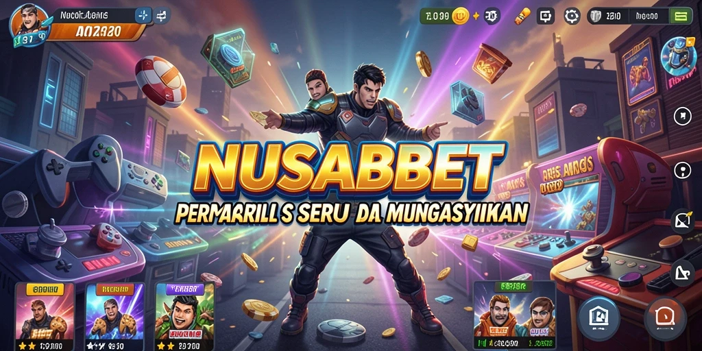 Tampilan gameplay seru NUSABET dengan aksi cepat dan menantang.