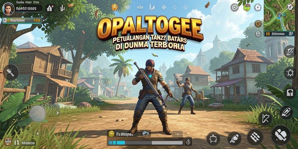 Screenshot menampilkan pemain menjelajahi dunia terbuka yang penuh petualangan.