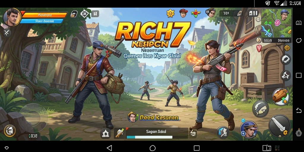 Screenshot utama RICH7 menampilkan gameplay yang menarik dan penuh warna.