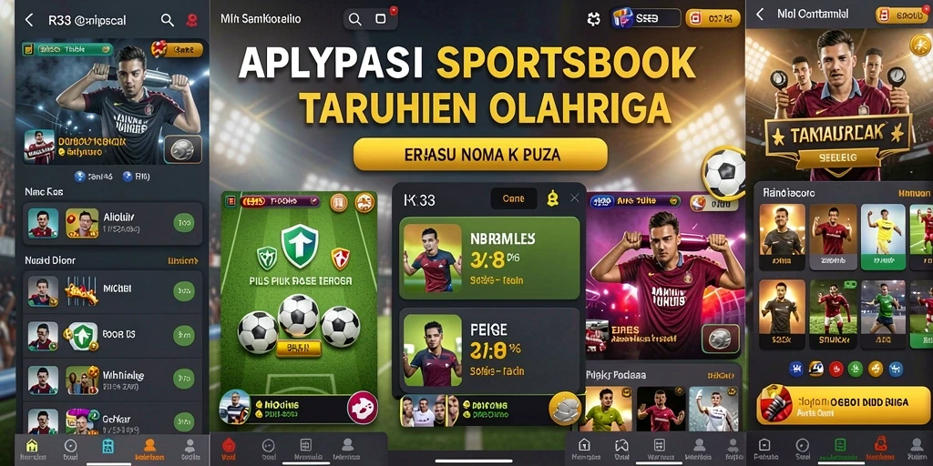 Screenshot utama RR33 yang menampilkan antarmuka taruhan olahraga.