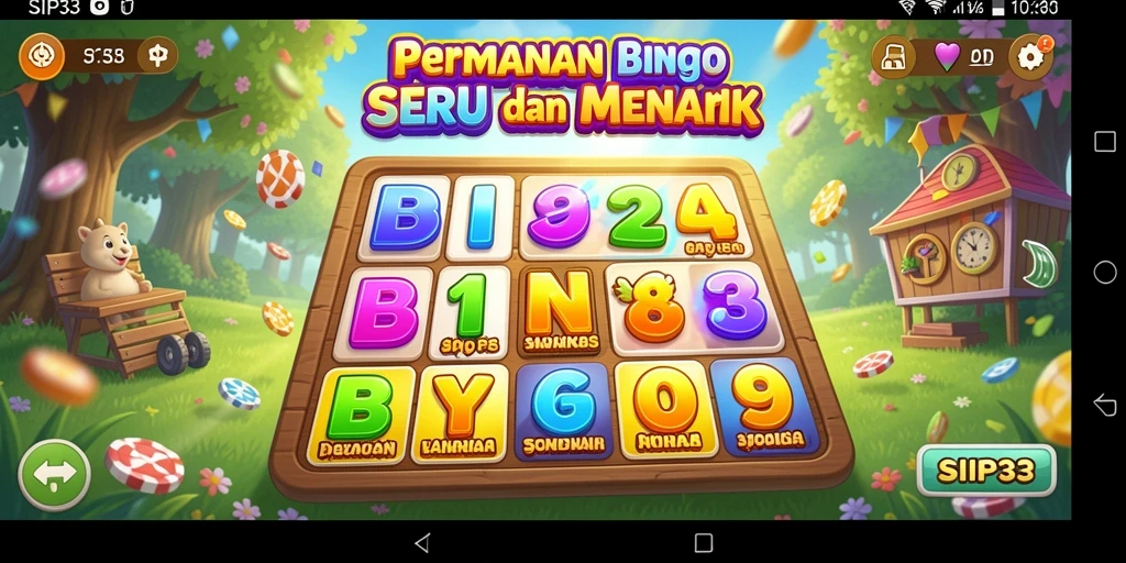 Tangkapan layar SIP33 menampilkan gameplay Bingo yang seru dan interaktif.