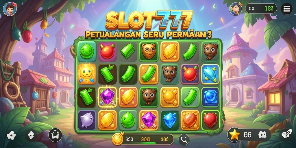 Screenshot menunjukkan gameplay seru dan menantang dari SLOT777.