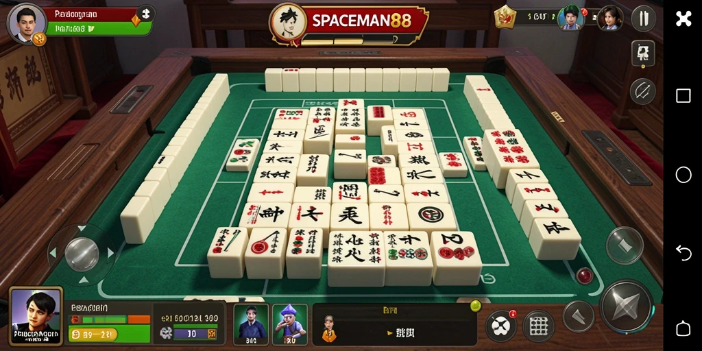 Gameplay menarik SPACEMAN88 dengan ubin Mahjong.