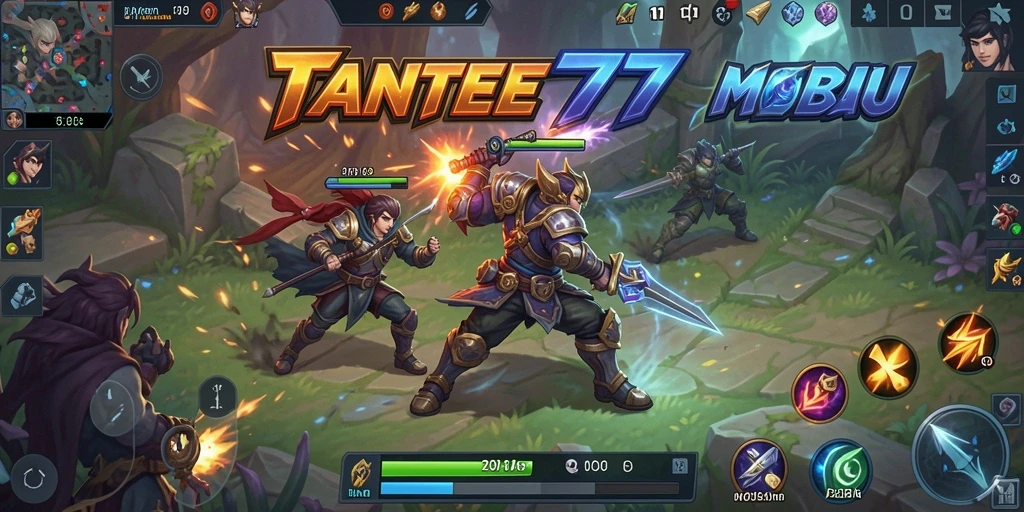 Tampilan gameplay TANTE777 yang membangkitkan semangat bertarung.