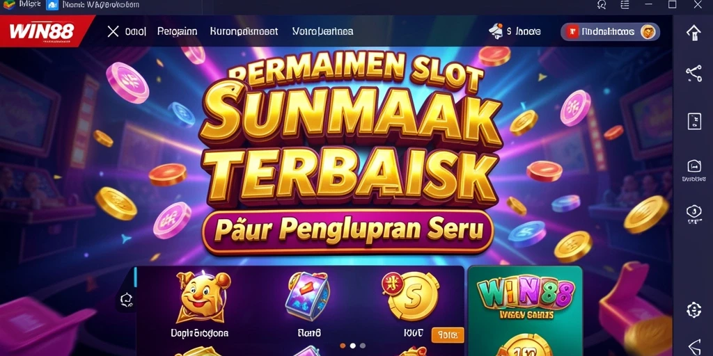 Tampilan gameplay seru WIN88 dengan gulungan slot berputar.